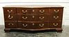 A George III Style Mahogany Chest of Drawers Height 32 x width 69 1/4 x depth 21 1/2 inches.
