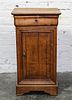 * A Victorian Oak Pedestal Cabinet Height 27 x width 15 1/4 x depth 13 inches.