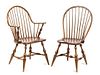 * Two Windsor Style Chairs, likely Douglas R. Dimes Height of taller 39 inches.