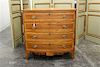 * An American Mahogany Chest of Drawers Height 38 1/4 x width 39 1/2 x depth 21 3/4 inches.
