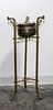 * A Brass Plant Stand Height 30 1/4 inches.