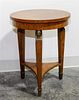 * A Side Table. Height 20 1/4 x diameter 15 1/2 inches.