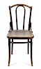 Attributed to Thonet, EARLY 20TH CENTURY, a bentwood side chair, with a relief carved seat