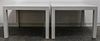 A Pair of White Dining Tables Height 28 1/4 inches.