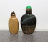 Two Hardstone Snuff Bottles Height of taller 3 1/4 inches.