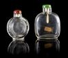 * Two Rock Crystal Snuff Bottles Height of larger 2 3/4 inches.