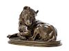 * A Continental Bronze Animalier Figure Height 4 inches.