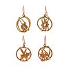 Two Pairs of 10k Yellow Gold Earrings