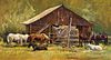William J. Koelpin 1938 - 1996 | Barn with Horses