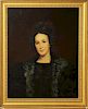 Circa 1830 New York School Oil On Canvas Portrait Of A Lady