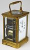 Ca 1900 French Carriage Clock W/ Repeater Button On Top