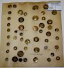 Large Lot Of Brass Buttons
