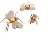 Set of 14k Gold and Platinum Bugs with Diamonds
