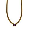 Amethyst and Diamonds 14k gold Necklace