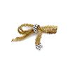 French Diamonds & 18k Gold Bow Brooch by George L'Enfant