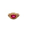 14k gold Antique Ring with synthetic Ruby