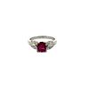 1.10 Cts Burmese Ruby Heated Platinum Ring GIA Certificate