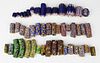 Lot Of 44 Loose Veneitan Chevron Antique Beads.