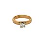Solitaire 14k Gold Ring with Diamond