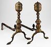 Early 19Th C Slipper Foot Andirons