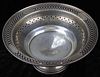Reticulated Sterling Silver Footed Compote Bowl