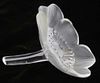 Lalique France Signed Frosted Crystal Art Glass Paperweight