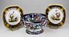 Pair Of Early English Swansea Floral Porcelain Gilt Cobalt