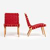 JENS RISOM Pair of Knoll 654 Armless Lounge Chairs