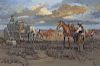 Fred Fellows b. 1934 CAA | Changing Horses for the Evening Shift, After the Day's Drive