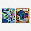 NICK VACCARO "Austin Girl w/ Landscape" (Two 1960 Oils)