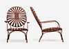 FRANCOIS CARRE Pair of Sunburst Chairs (1866/1930s)
