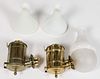 BRASS ANGLE LAMPS, LOT OF TWO