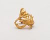 18K Yellow Gold Lobster Ring