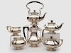 MARCUS & CO. Six Piece Silver Coffee and Tea Service