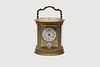 French Brass Oval Carriage Clock