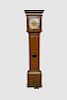 William and Mary Marquetry Inlaid Fruitwood and Burl Walnut Tall Case Clock