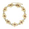 Antique Ruby and Diamond Bracelet, French