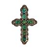 Wilson Begay - Navajo - Turquoise and Silver Cross Pendant c. 1980s, 4.25" x 2.75" (J15747-011)