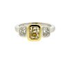 GIA 18K Gold Platinum Diamond Engagement Ring