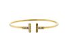 Tiffany &amp;Co. T 18K Gold Diamond Wire Bracelet