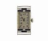 1920s E. Huguenin Cresarrow Platinum Onyx Diamond Watch