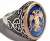 Russian Double-Headed Eagle Sterling Silver Ring