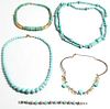 5 Faux Turquoise Costume Jewelry Pieces