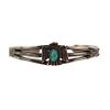  NO RESERVE - Navajo Fred Harvey Turquoise and Silver Bracelet with Thunderbird Design c. 1920-30s, size 6 (J15854)