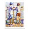 Lucelle Raad, "Little Fishermen" Limited Edition Offset Lithograph, Numbered and Hand Signed and with a Letter of Authenticity.