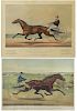 Two Currier and Ives Hand Colored Lithographs.