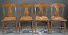 Set of 6 American Empire caned seat chairs, c.1830