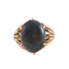 David Webb Black Opal 18k Gold Ring