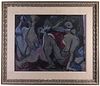 Ben Stahl (1910-1987) Reclining Nude Painting
