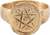 MEDIEVAL SORCERER'S PENTAGRAM RING, C.500-900 AD, SIZE 8 1/4